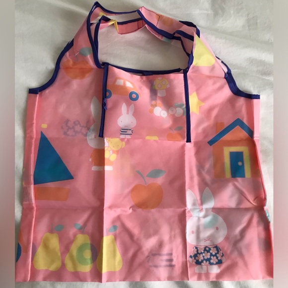 🆕 MIFFY BUNNY Foldable Reusable Nylon Eco Tote Bag - Picture 4 of 8